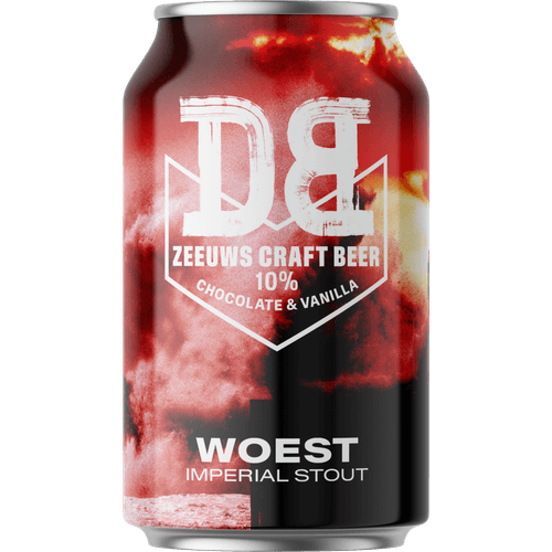 Foto van Dutch bargain Woest imperial stout op witte achtergrond