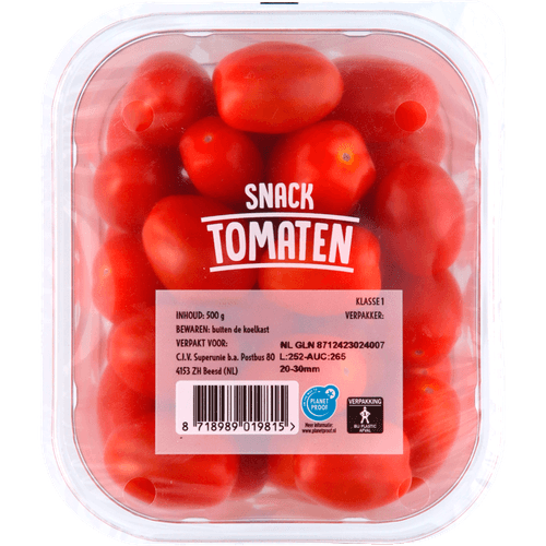 Foto van Snack tomaten op witte achtergrond