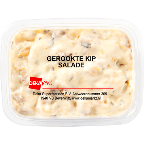 Foto van DekaVers Salade gerookte kip op witte achtergrond