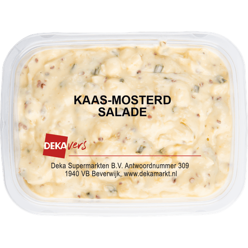 Foto van DekaVers Salade kaas-mosterd op witte achtergrond