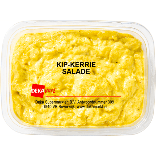 Foto van DekaVers Salade kip-kerrie op witte achtergrond