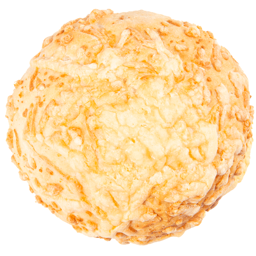 Foto van Vers afbak Kaasbol op witte achtergrond