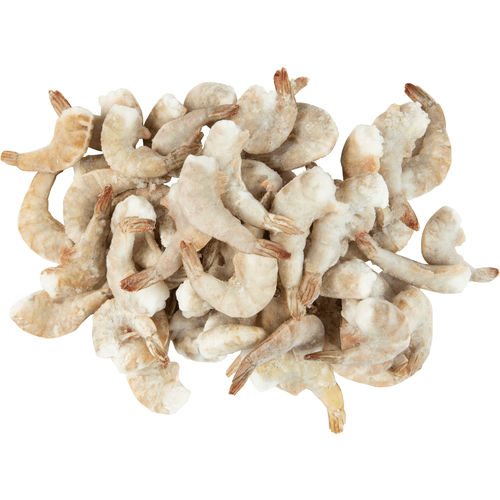 Foto van Heiploeg Garnalen rauw vannamei op witte achtergrond