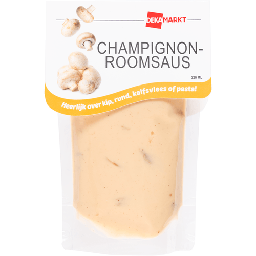 Foto van DekaMarkt Champignonroomsaus op witte achtergrond