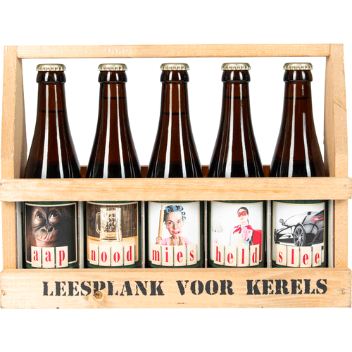 Foto van LEESPLANK VOOR KERELS Leesplank geschenkverpakking op witte achtergrond