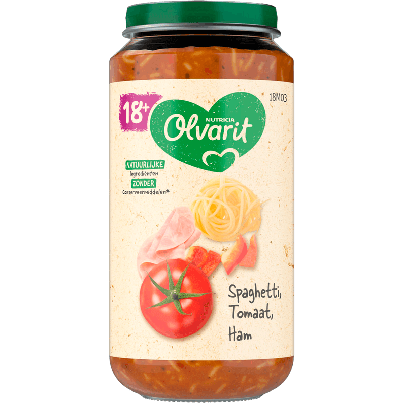 Olvarit Spaghetti tomaat ham 18m+