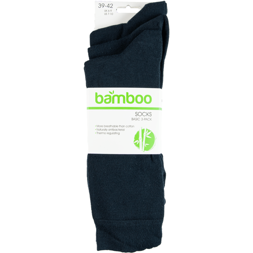 Foto van Non food Bamboe herensokken 3-pack navy 39/42 op witte achtergrond