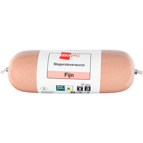 Foto van DekaVers Slagersleverworst fijn op witte achtergrond