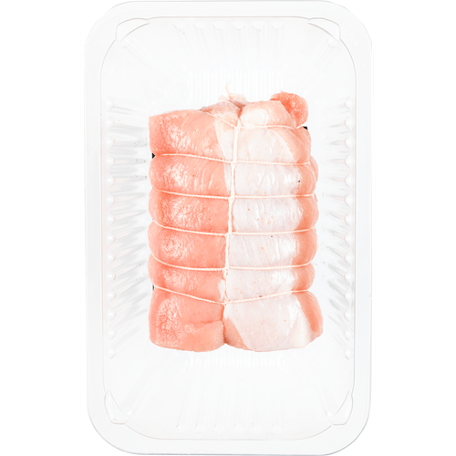 Foto van DekaVers Varkensfilet rollade op witte achtergrond