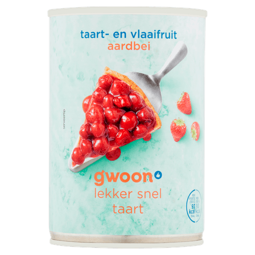 Foto van G'woon Taart- en vlaaifruit aardbeien op witte achtergrond