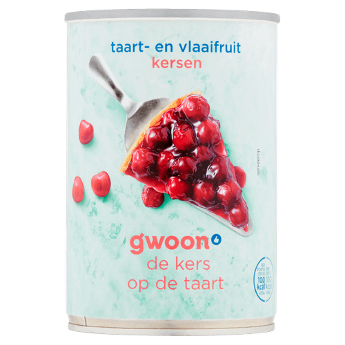 Foto van G'woon Taart- en vlaaifruit kersen op witte achtergrond