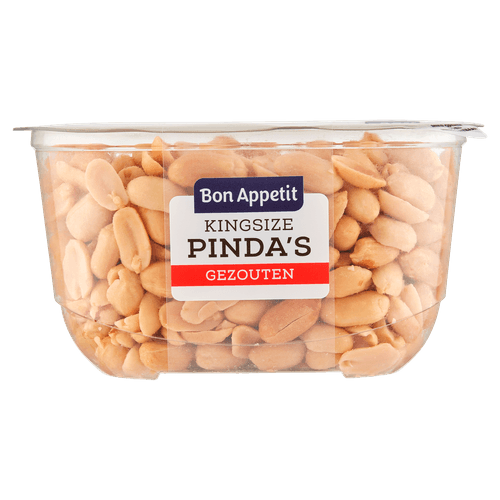 Foto van Bon Appetit Kingsize pindas gezouten op witte achtergrond