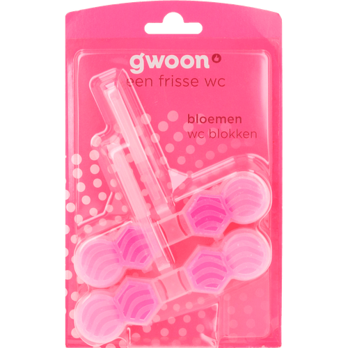 Foto van G'woon Toiletblok bloemen op witte achtergrond