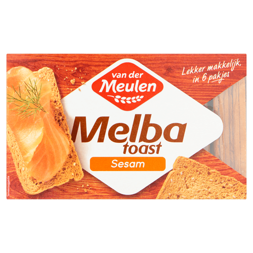 Foto van Van Der Meulen Melbatoast sesam op witte achtergrond