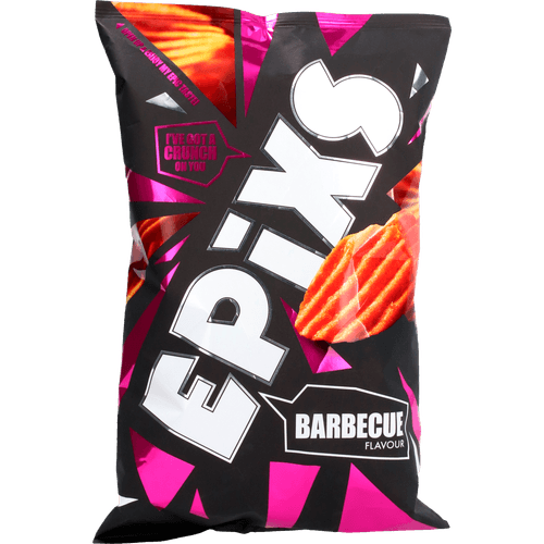 Foto van Epixs Chips bbq op witte achtergrond