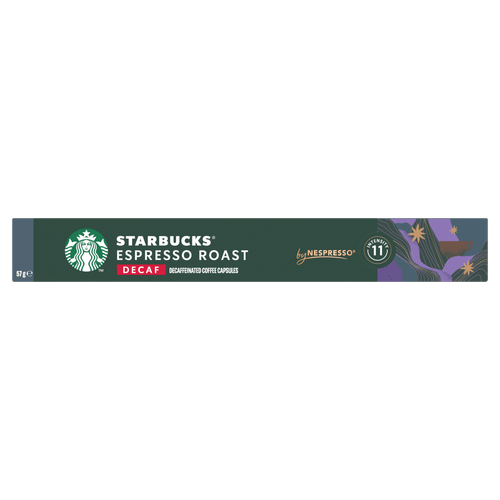 Foto van Starbucks Koffiecups decaf espresso roast op witte achtergrond