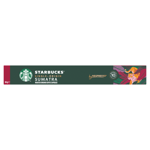 Foto van Starbucks Koffiecups single origin sumatra op witte achtergrond