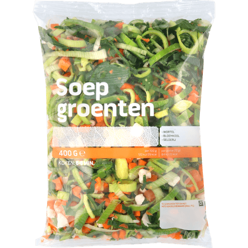 Foto van Soepgroente op witte achtergrond