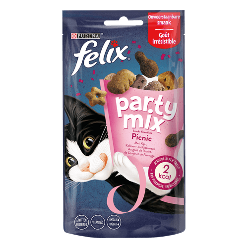 Foto van Felix Kattensnacks party mix picnic op witte achtergrond