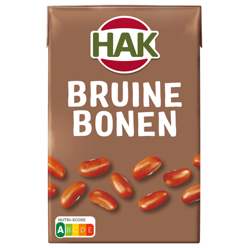 Foto van Hak Bruine bonen op witte achtergrond