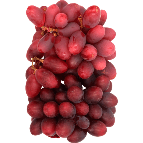 Foto van Pitloze rode druiven op witte achtergrond