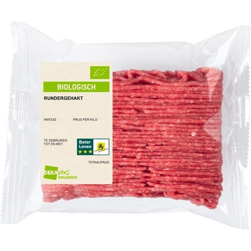 Foto van DekaVers Biologisch Rundergehakt op witte achtergrond