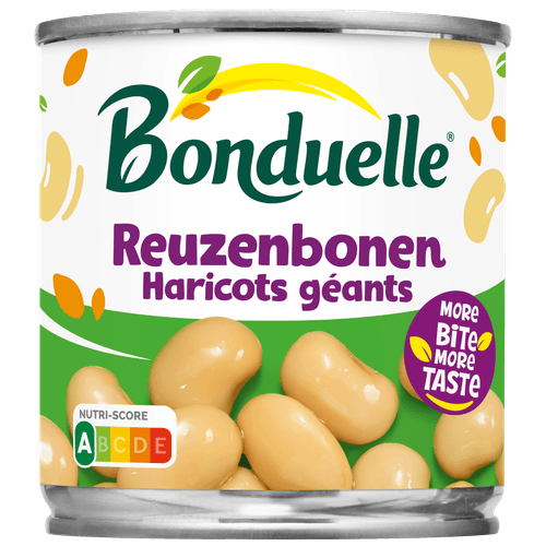 Foto van Bonduelle Reuzenbonen op witte achtergrond