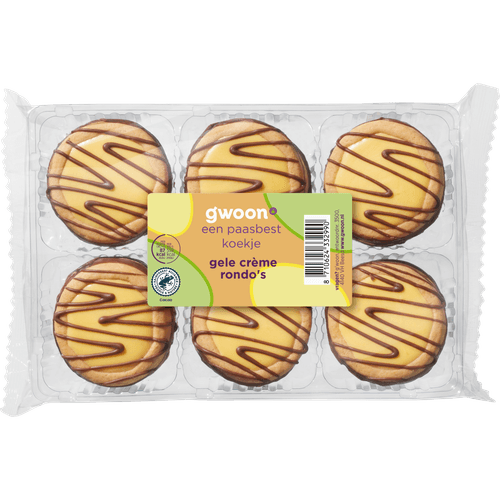 Foto van G'woon Paasrondo melkchocolade op witte achtergrond