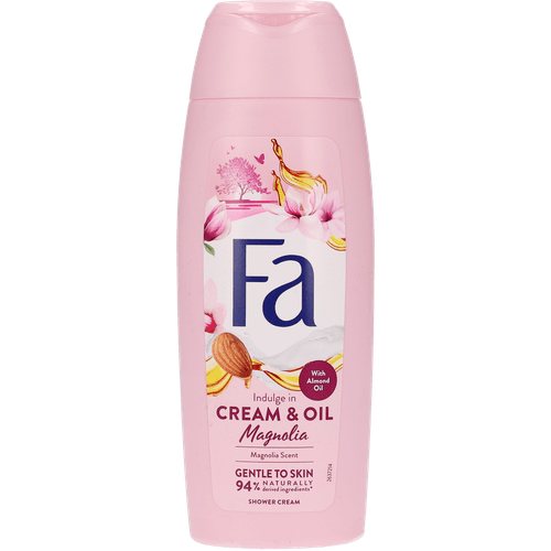 Foto van Fa Douchegel cream & oil magnolia op witte achtergrond