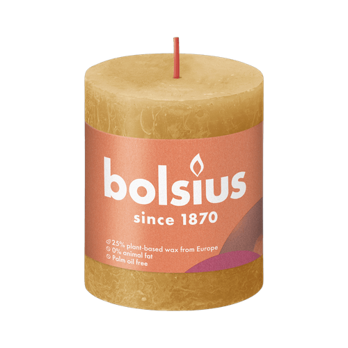 Foto van Bolsius Kaars rustiek honey comb op witte achtergrond