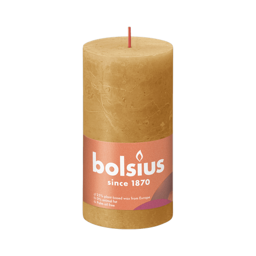 Foto van Bolsius Kaars rustiek honey comb op witte achtergrond