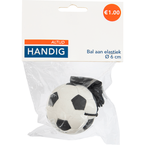 Foto van Altijd handig Bal aan elastiek op witte achtergrond