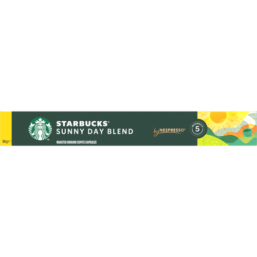 Foto van Starbucks Koffiecups sunny day blend op witte achtergrond