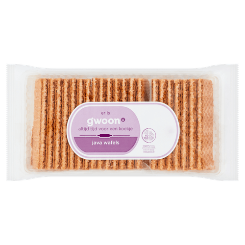 Foto van G'woon Java wafels op witte achtergrond