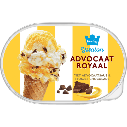 Foto van Hertog Ijs advocaat-royaal op witte achtergrond