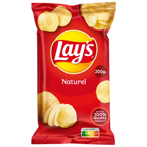 Foto van Lay's Chips naturel op witte achtergrond