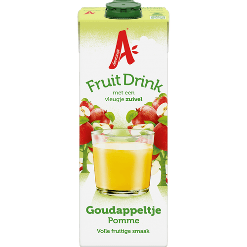 Foto van Appelsientje Fruitdrink Goudappeltje op witte achtergrond