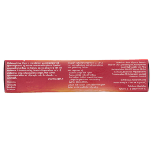 Foto van Midalgan Crème extra warm spieren gewrichten op witte achtergrond