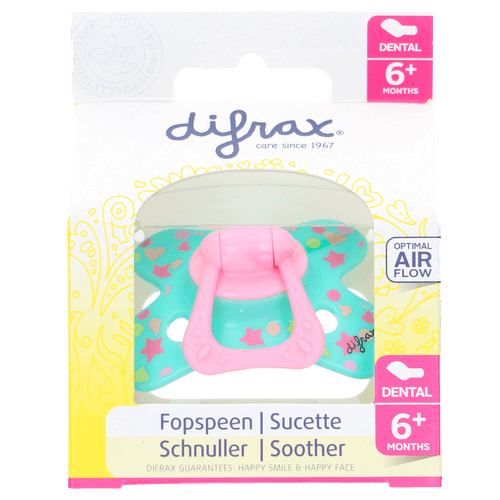 Foto van Difrax Fopspeen 6+ dental op witte achtergrond