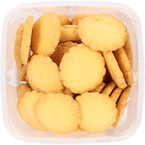 Foto van Crumbel Mini jodekoek op witte achtergrond