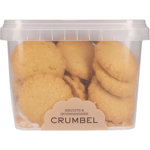 Foto van Crumbel Mini jodekoek op witte achtergrond