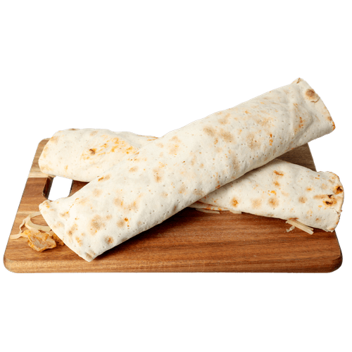 Foto van Firat Turkse pizza beefdoner op witte achtergrond