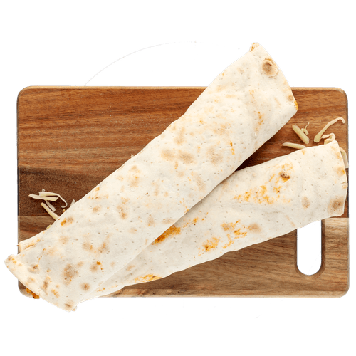 Foto van Firat Turkse pizza beefdoner op witte achtergrond