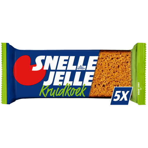 Foto van Snelle Jelle Ontbijtkoek naturel 5 stuks op witte achtergrond