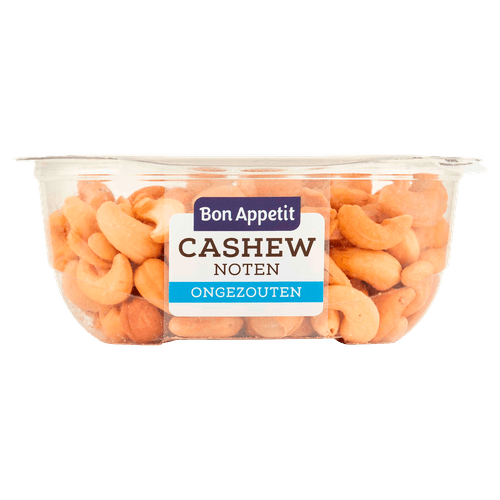 Foto van Bon Appetit Cashewnoten ongezouten op witte achtergrond
