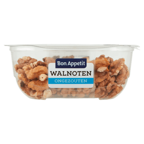 Foto van Bon Appetit Walnoten ongezouten op witte achtergrond