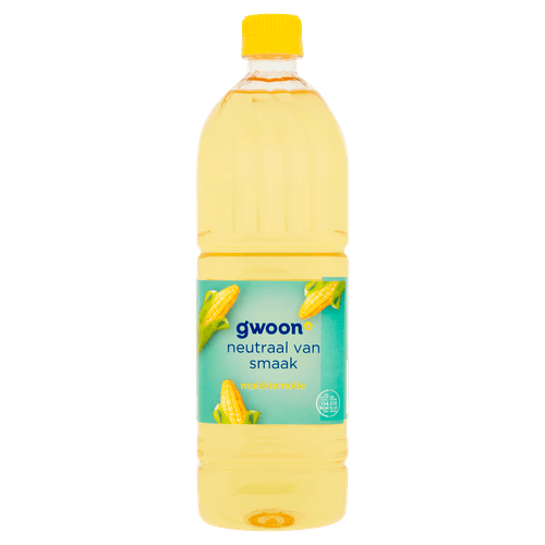 Foto van G'woon Maiskiem olie op witte achtergrond