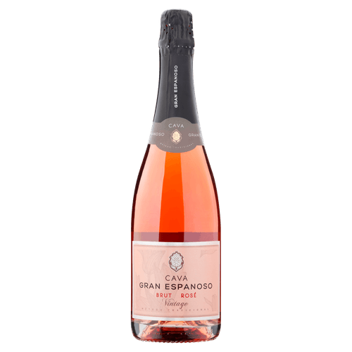 Foto van Gran Espanoso Cava rose brut op witte achtergrond