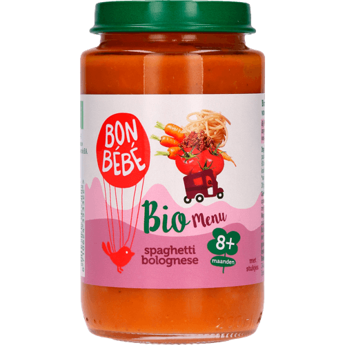 Foto van Bonbébé Biomenu m0815 spaghetti bolognese op witte achtergrond