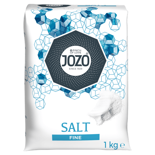 Foto van Jozo Zout fijn zonder jodium op witte achtergrond